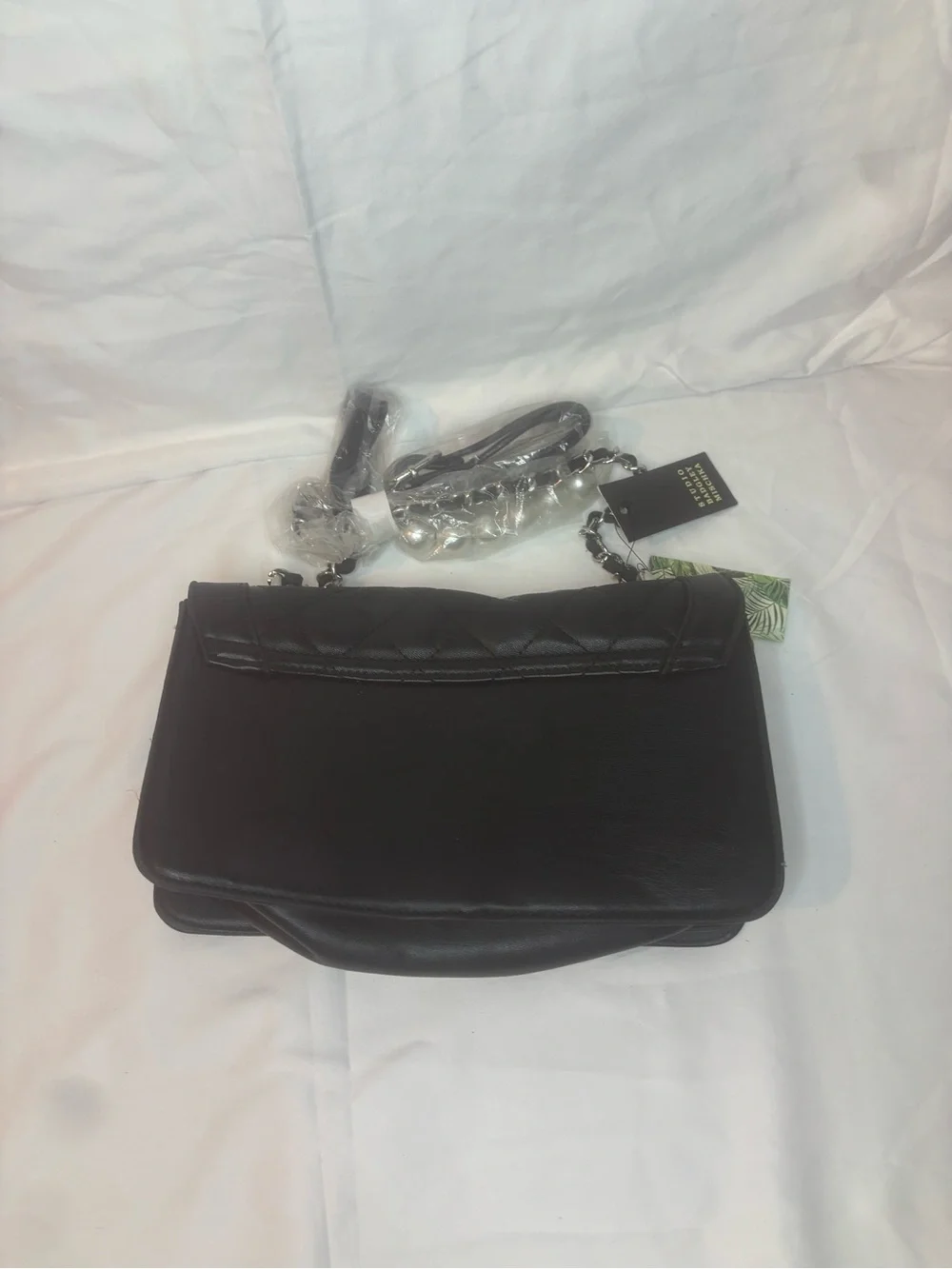Gucci Black Nylon Messenger Bag with Silver Hardware